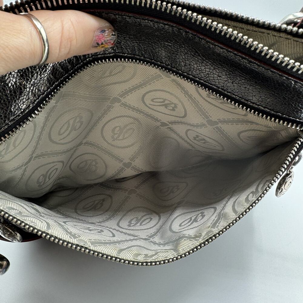 Brighton Zoe Leather Snakeskin Print Crossbody Bag Purse Boho Festival - Picture 13 of 14